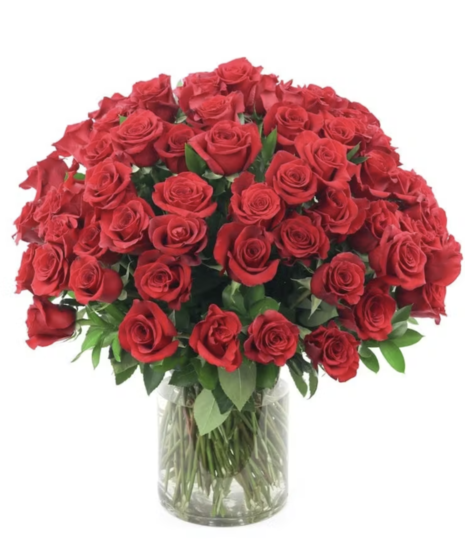 long-stem red roses