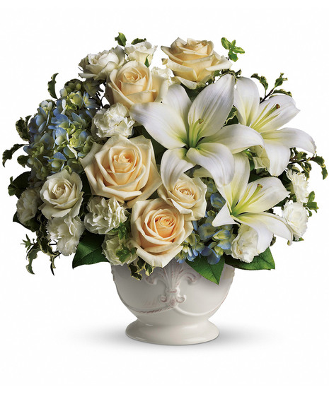 white floral arrangement