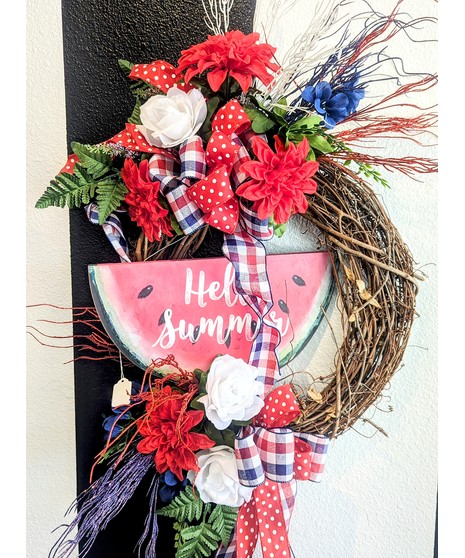 Grapevine Wreath - Hello Summer