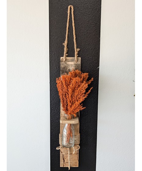 Glass Bud Vase on Recycled Wood