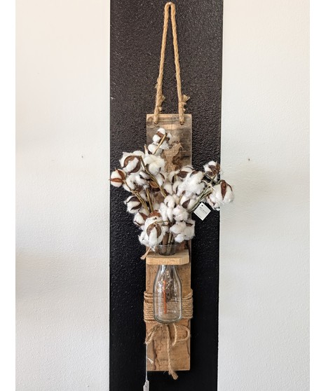 Glass Bud Vase on Recycled Wood