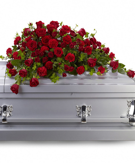 Red Rose Reverence - Casket Spray