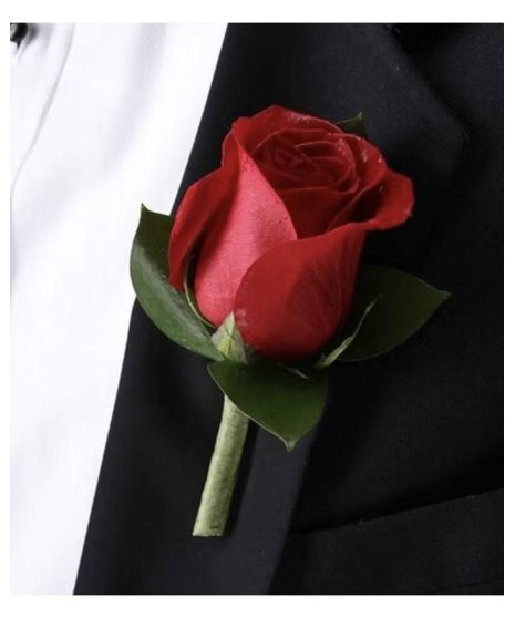 Red Rose - Boutonniere