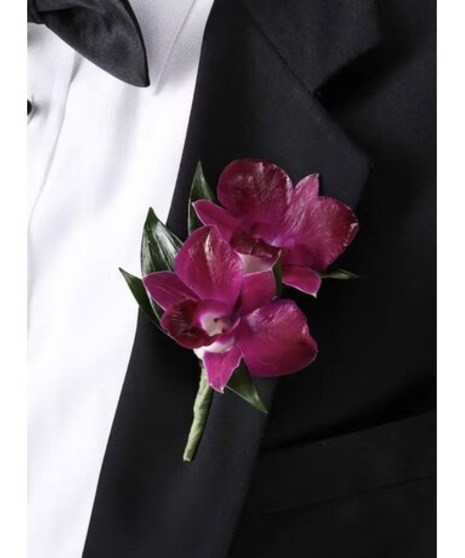 Purple Orchid - Boutonniere